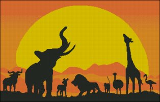 (image for) African Animals - Medium Large