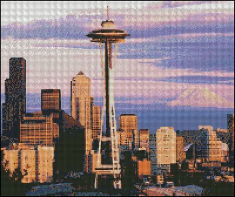 (image for) Space Needle and Mount Rainier - Seattle USA