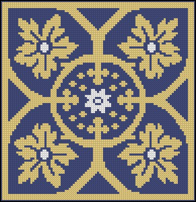 (image for) Blue and Gold Tile - Click Image to Close