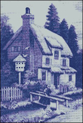 (image for) Cottage in Blue - Click Image to Close
