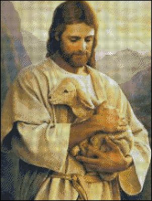 (image for) Jesus with Lamb - Click Image to Close