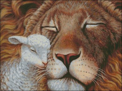 (image for) Lion and Lamb - Large - Click Image to Close