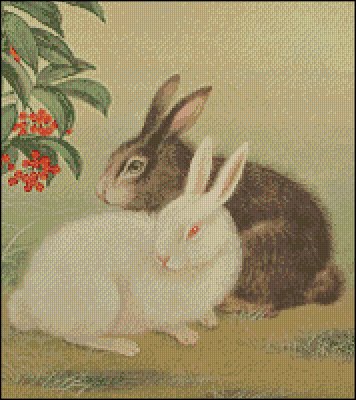 (image for) Rabbits and Berries - Click Image to Close