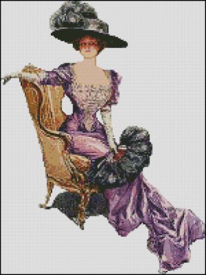 (image for) Woman with Ostrich Fan - Click Image to Close